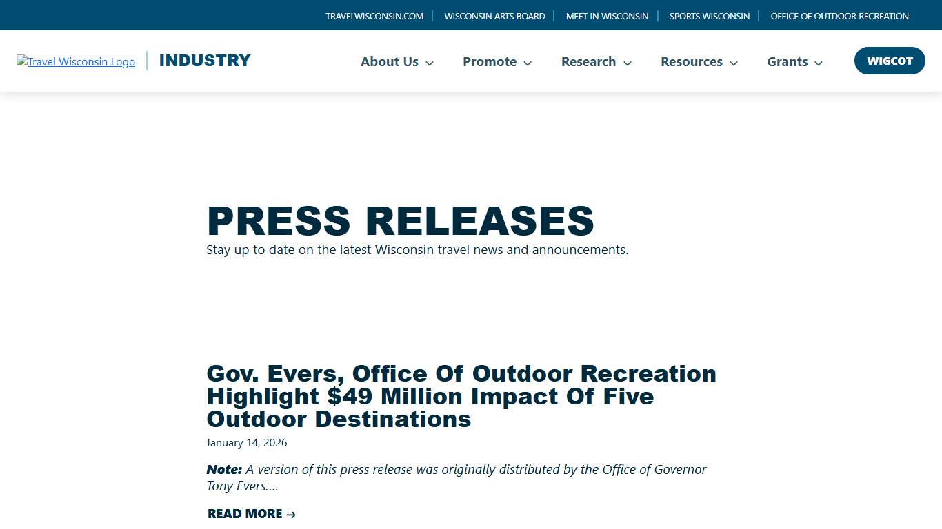 Press Releases Travel Wisconsin